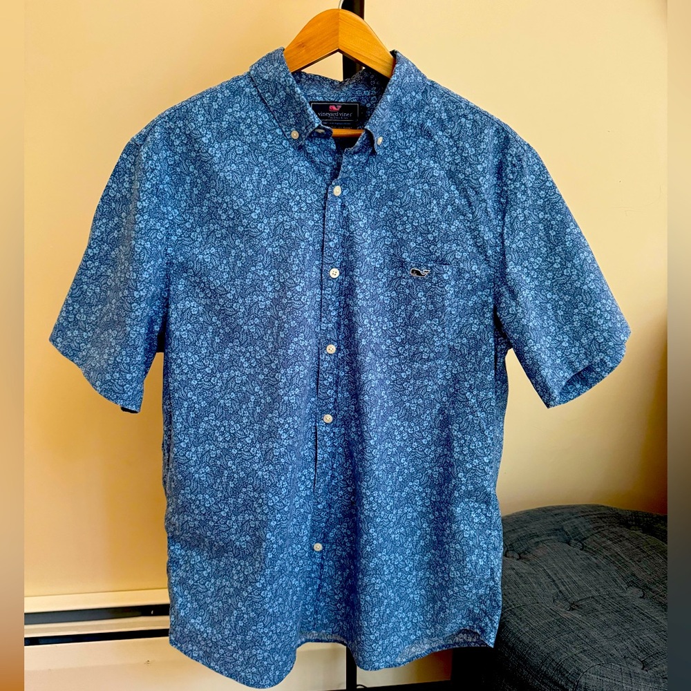 Vineyard Vines Men’s Slim Fit Tucker Shirt - Short sleeve button-up - L